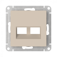 Лицевая панель для розетки компьютерной 2-ой RJ45 Keystone, Песочный, AtlasDesign SE ATN001290