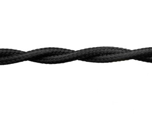 Ретро кабель витой 2x1,5 черный (бухта 50 м.), Retrika RP-21508