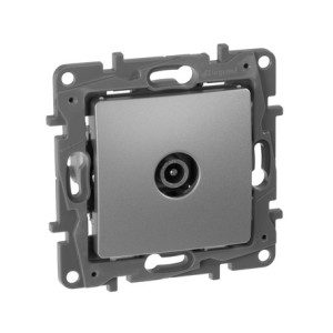 Розетка телевизионная TV оконечная, алюминий, Etika Legrand 672465