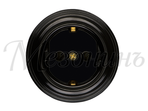 Ретро розетка фарфоровая с 3/К, Черный, ТМ МезонинЪ GE70303-05