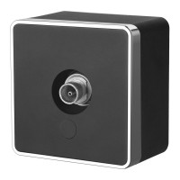 Розетка телевизионная TV, Черный/хром, Gallant Werkel W5083035