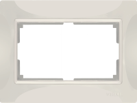 Рамка для двойной розетки пластик, Слоновая кость, Snabb Basic Werkel W0082003