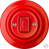 Выключатель кнопочный 1 кл., ярко-красный глянцевый, Katy Paty NIROGW1 