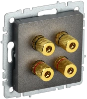 Аудиорозетка, Темная бронза, Brite IEK BR-S40-K45