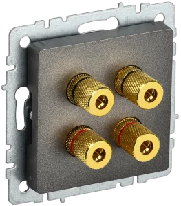 Аудиорозетка, Темная бронза, Brite IEK BR-S40-K45