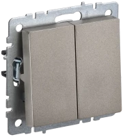 Выключатель 2 кл. проходной, Шампань, Brite IEK BR-V22-0-10-K37