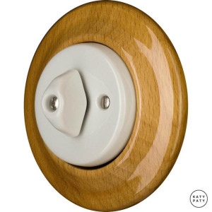 Выключатель поворотный 1 кл. перекрестный, бук глянцевый, Katy Paty LIFAG7