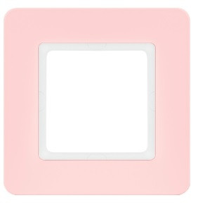 Рамка 1 местная пластик, Розовый кварц, Berker 10116152