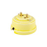 Выключатель керамика тумблерный 2 кл., желтый giallo с золотой ручкой, Leanza ВР2ЖЗ
