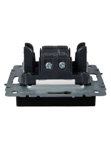 Выключатель 1 кл. проходной с подсветкой, Черный, Brite IEK BR-V12-1-10-K02