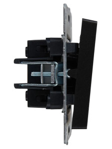 Выключатель 1 кл. проходной с подсветкой, Черный, Brite IEK BR-V12-1-10-K02