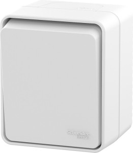 Кнопка без фиксации 1 кл. герметичная IP54, Белый, AtlasDesign Profi54 SE ATN540115