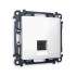 Розетка комп. с шторками RJ45 Cat. 6, Белый глянец, ALFA Quant Ambrella Volt MA112010
