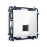 Розетка комп. с шторками RJ45 Cat. 6, Белый глянец, ALFA Quant Ambrella Volt MA112010