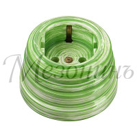Ретро розетка фарфоровая с 3/К, art-verde, ТМ МезонинЪ GE70301-45