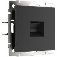 Розетка компьютерная RJ45 Cat. 6а, Черный матовый, Werkel W5120108