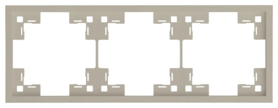 Рамка 3 местная, Латте, Standart Rikett 35830 LT