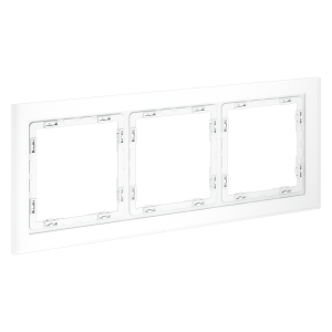 Рамка 3 местная, стекло, Белый матовый, Voltum S70 VLS110302