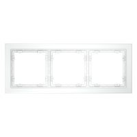 Рамка 3 местная, стекло, Белый матовый, Voltum S70 VLS110302