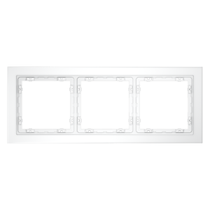 Рамка 3 местная, стекло, Белый матовый, Voltum S70 VLS110302