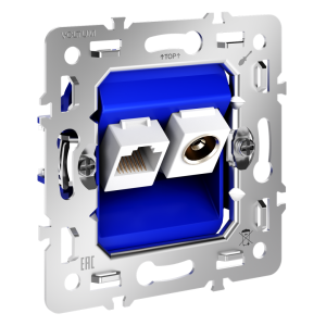 Механизм розетки TV+RJ45 кат. 6, S70 Voltum VLS0607M