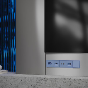 Лицевая панель для розетки телевизионной оконечной TV+SAT, Деним, S70 Voltum VLS001615