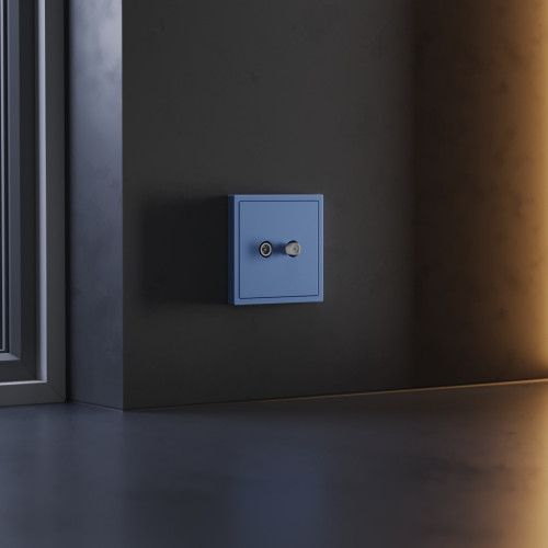 Лицевая панель для розетки телевизионной оконечной TV+SAT, Деним, S70 Voltum VLS001615