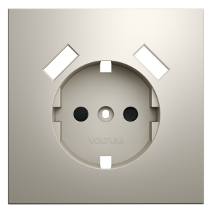 Лицевая панель для розетки с З/К и шторками, с USB A+C, Кашемир, S70 Voltum VLS001003