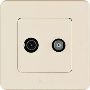 Розетка телевизионная TV-SAT, слоновая кость, INSPIRIA Legrand 673881