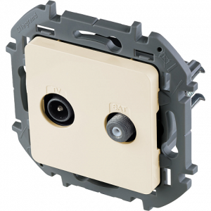 Розетка телевизионная TV-SAT, слоновая кость, INSPIRIA Legrand 673881