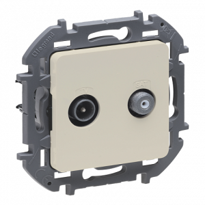 Розетка телевизионная TV-SAT, слоновая кость, INSPIRIA Legrand 673881