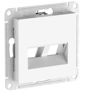 Лицевая панель для розетки компьютерной 2-ой RJ45 Keystone, Лотос, AtlasDesign SE ATN001390