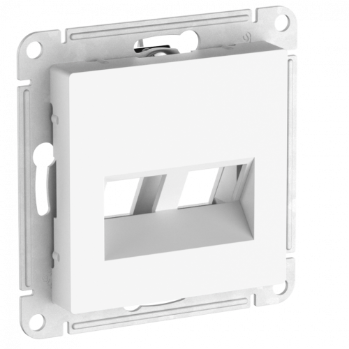Лицевая панель для розетки компьютерной 2-ой RJ45 Keystone, Лотос, AtlasDesign SE ATN001390