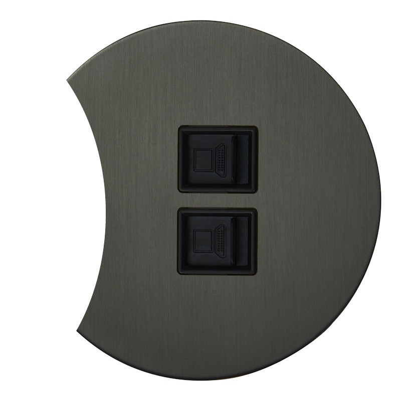 Розетка компьютерная 2-ая RJ45 (внутренний монт.) дополнит., Антрацит, Аrt Salvador EU020207 Розетка компьютерная 2-ая RJ45 (внутренний монт.) дополнит., Антрацит, Аrt Salvador EU020207