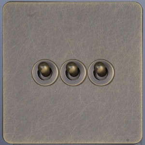 Выключатель тумблерный 3 кл. (внутренний монт.), Антик, Leon Salvador SBAN66A6A3