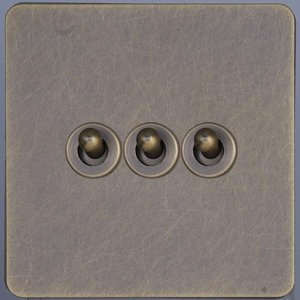 Выключатель тумблерный 3 кл. (внутренний монт.), Антик, Leon Salvador SBAN66A6A3