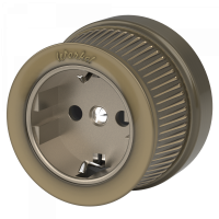 Ретро розетка металл с 3/К, Бронзовый, Werkel W5771012