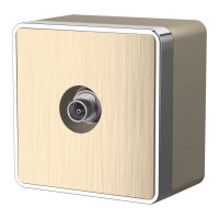 Розетка телевизионная TV, Шампань рифленный, Gallant Werkel W5083010
