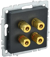 Аудиорозетка, Черный, Brite IEK BR-S40-K02