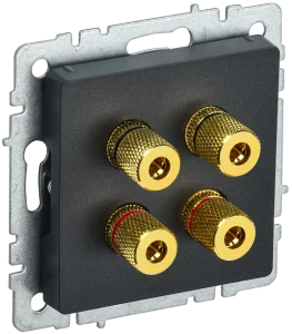 Аудиорозетка, Черный, Brite IEK BR-S40-K02
