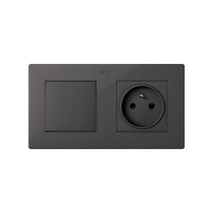 Рамка 2 местная, Графит, Simon 24 2400620-038