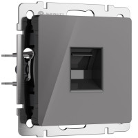 Розетка компьютерная RJ45 Cat. 5e, Акрил графит, Werkel W1181044