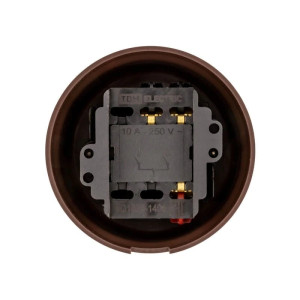Выключатель пластик 1 кл. Проходной (2 положения), Коричневый, Виви TDM ELECTRIC SQ1820-1405