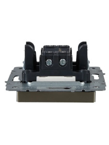 Выключатель 1 кл. проходной с подсветкой, Шампань, Brite IEK BR-V12-1-10-K37