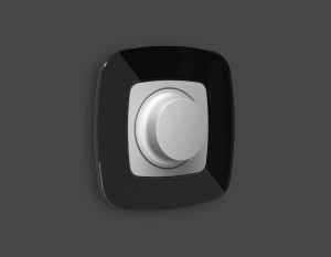 Рамка 1 местная стекло закаленное натуральное, Черный, OMEGA Radian Ambrella Volt OF350801