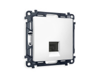 Розетка комп. с шторками RJ45 Cat. 6, Белый матовый, ALFA Quant Ambrella Volt MA132010