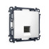Розетка комп. с шторками RJ45 Cat. 6, Белый матовый, ALFA Quant Ambrella Volt MA132010