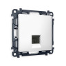 Розетка комп. с шторками RJ45 Cat. 6, Белый матовый, ALFA Quant Ambrella Volt MA132010