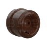 Ретро розетка фарфоровая с 3/К, коричневый, ТМ МезонинЪ Аврора GE70302-04
