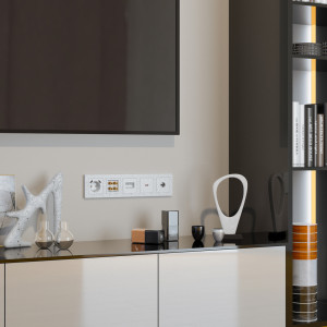 Аудиорозетка, Hammer белый, Werkel W1285001